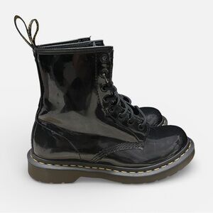 Dr. Martens Black Patent Combat Boots